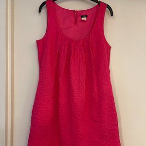 J. Crew Pink Scoop Neck Sleeveless Textured Shift Dress- Size 6